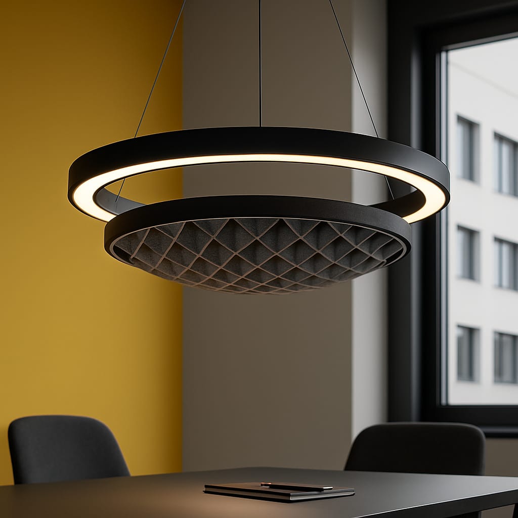 Akustik Hybrid LED Leuchte Bürobeleuchtung