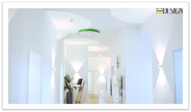 Moderne LED-Beleuchtung in einer Arztpraxis