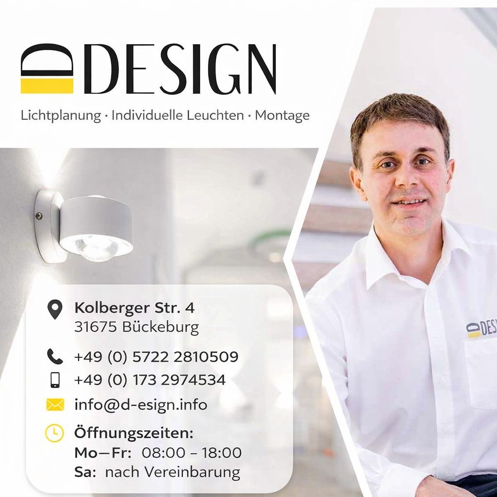 D-Design Lichtplanung – individuelle LED-Leuchten und Montage in Bückeburg