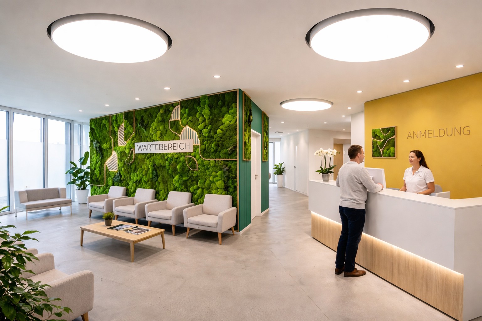 Arztpraxis Beleuchtung Hannover im Empfangs- und Wartebereich